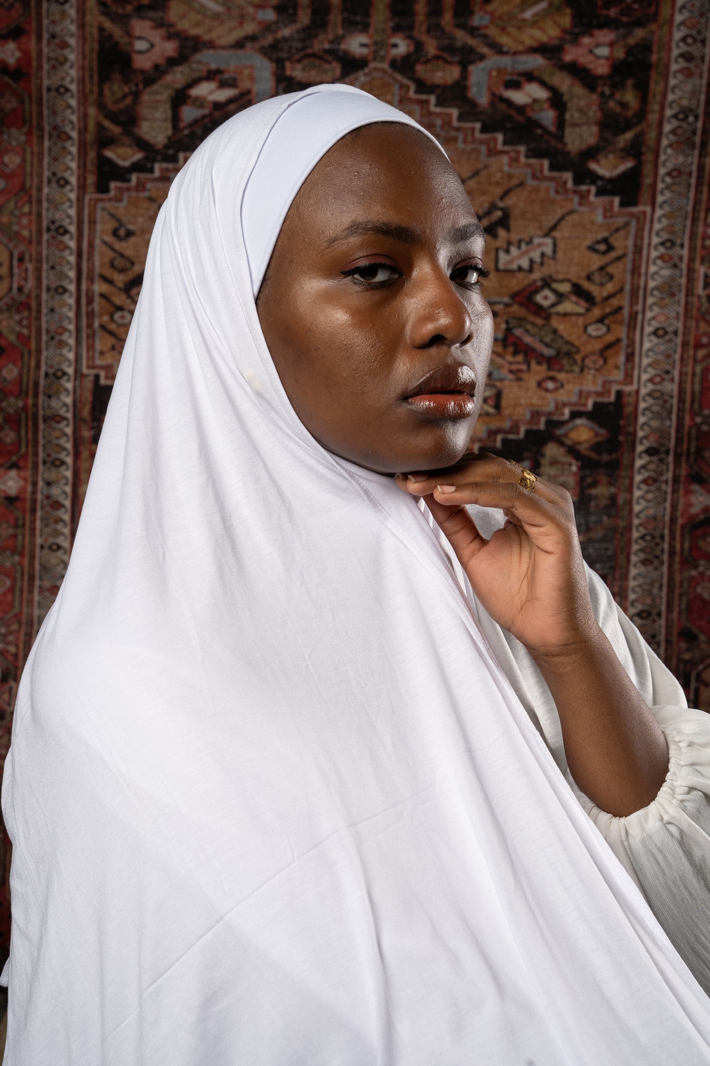 White Lycra Scarf & Bandana